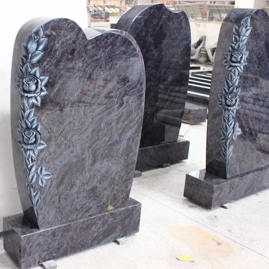 Lápidas de granito azul Orion de alta calidad Traditionelle Stelen